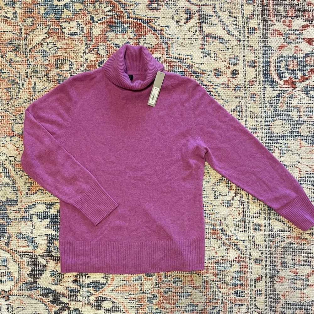 Apt 9 100% Cashmere Purple Turtleneck Sweater